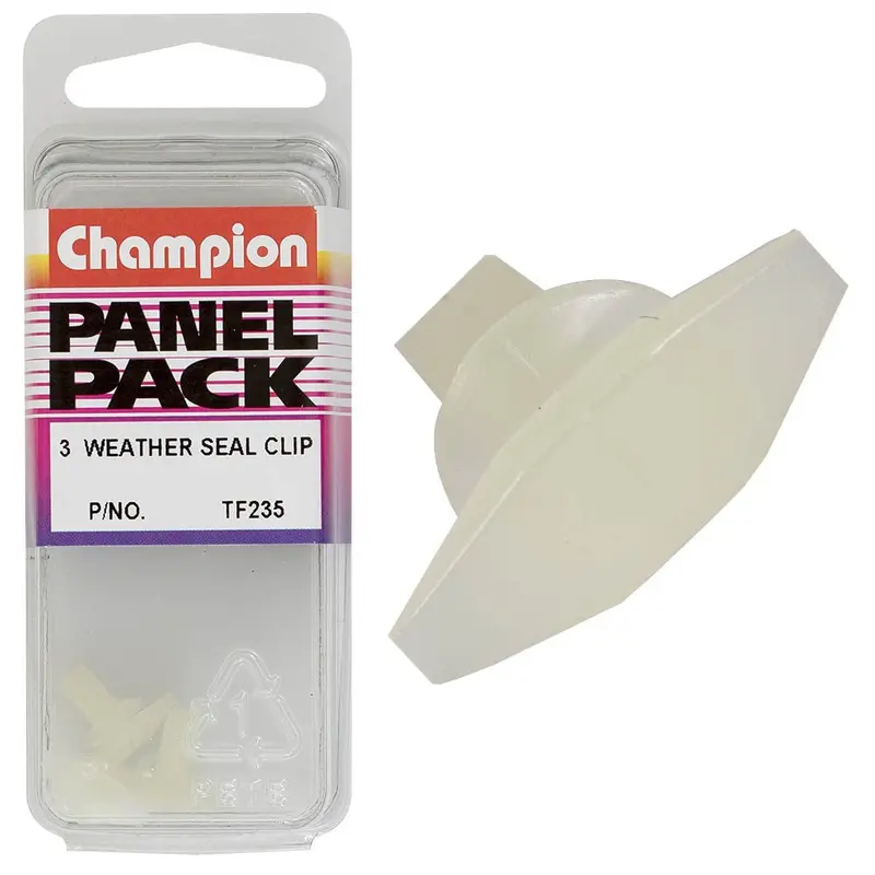 Champion Fasteners Weather Seal Clips (Clear/White) - Pack Of 3 - Tf235 1