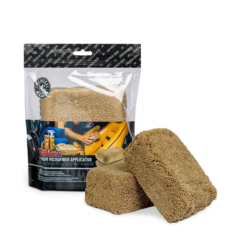 Chemical Guys Workhorse Premium Microfiber Applicator In Tan - Mic28402 1
