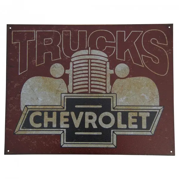 Chevrolet Trucks 40'S Era Metal Sign Reproduction 41Cm X 32Cm - Msi2197 1