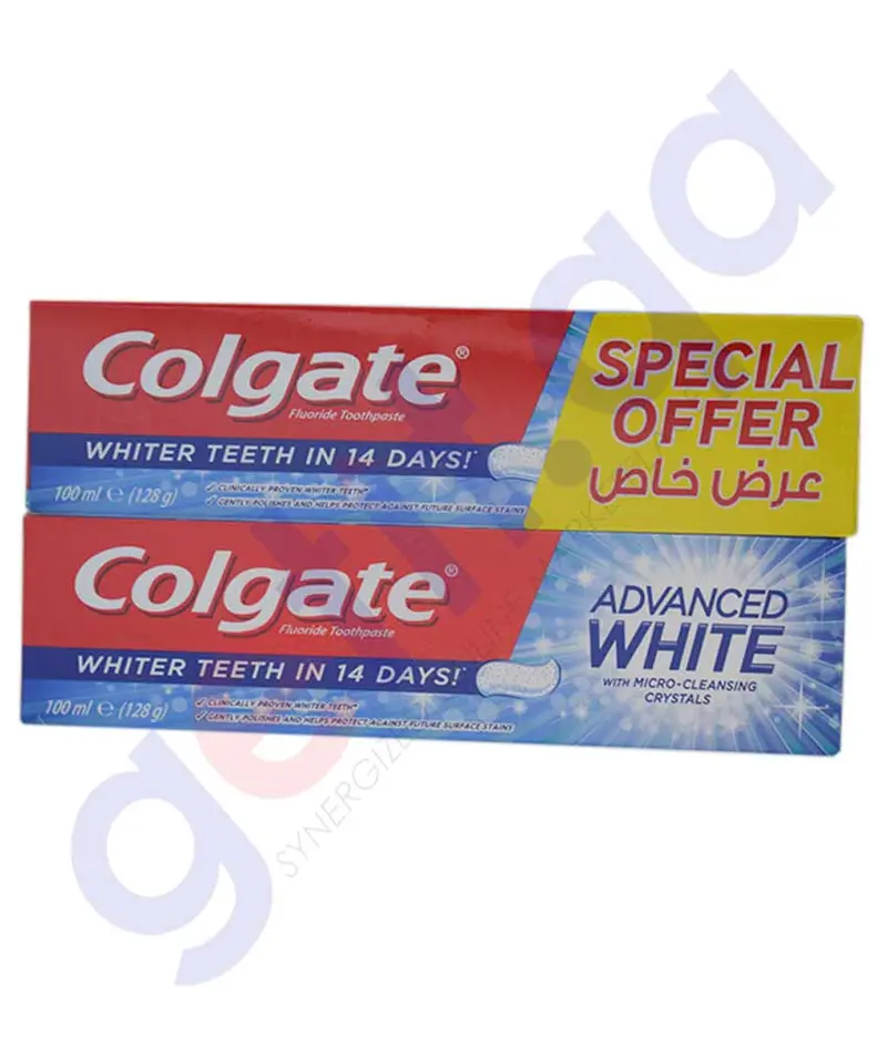 Colgate Advanced Whitening Toothpaste 2X100ml 1