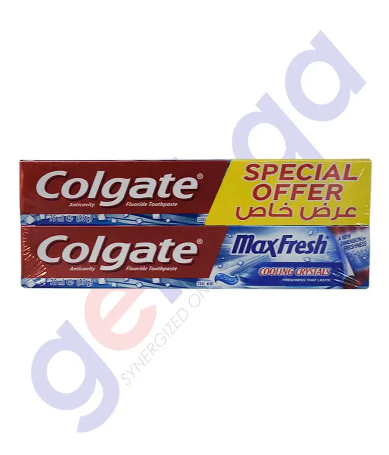 Colgate Max Fresh Cool Mint 2X75ml Special Offer 1