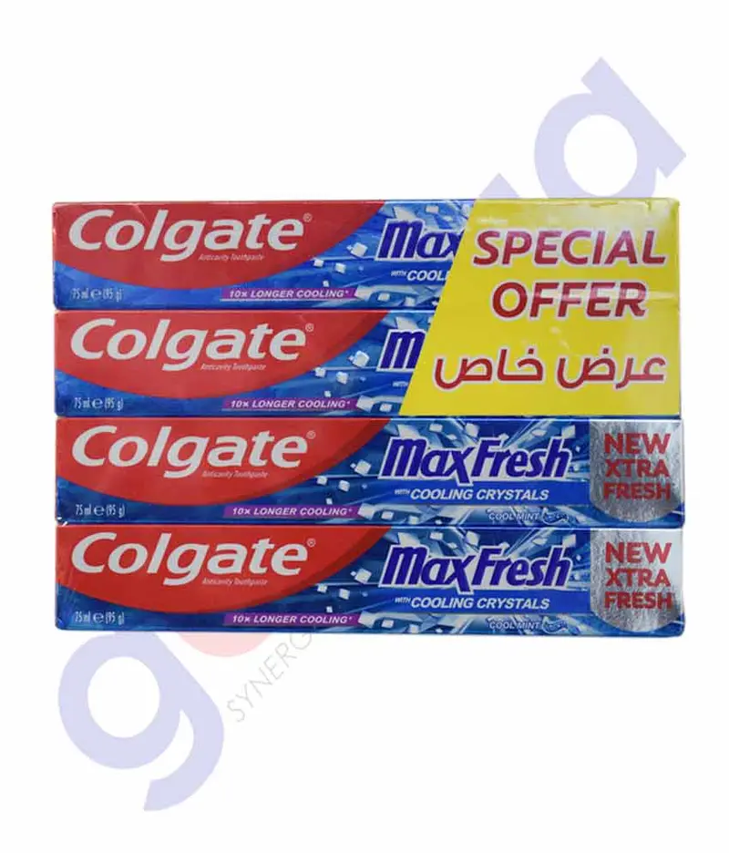 Colgate Max Fresh Cool Mint 4X75ml Special Offer 1