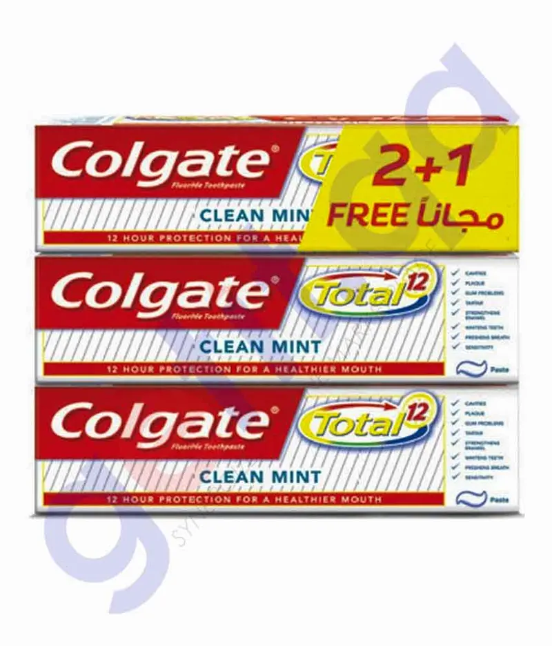 Colgate Toothpaste Total Clean Mint 75Ml 2+1 Free 1