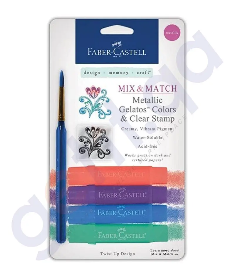 Crayo Gelatos Metalic 4Pc Blister By Faber Castell 1