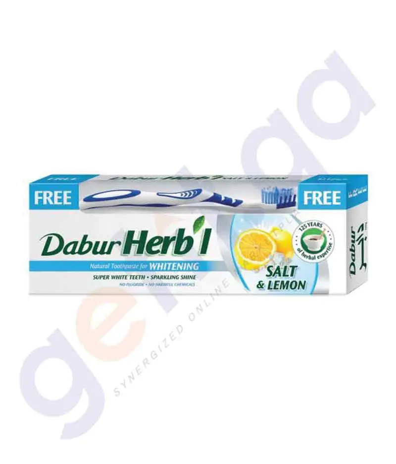 Dabur 150Gm Herbal Tooth Paste Whitening + Tooth Brush 1