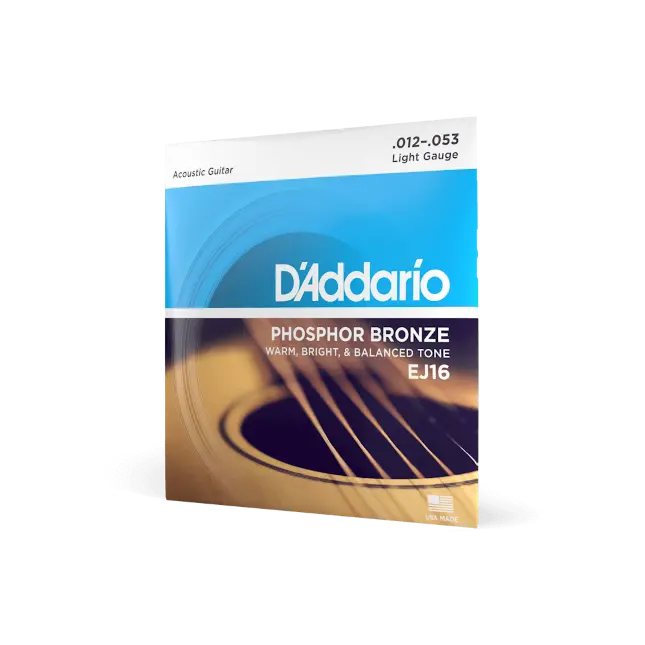 D'addario 10-47 Light 12-String, Phosphor Bronze Acoustic Guitar Strings Ej38 1