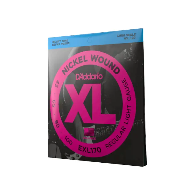 D'addario 45-100 Regular Light, Long Scale, Xl Nickel Bass Strings Exl170 1