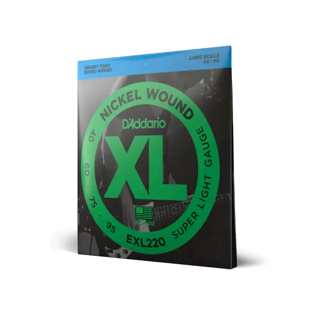 D'addario 45-105 Regular Light Top Medium Btm, Long Scale, Xl Nickel Bass Strings Exl165 1