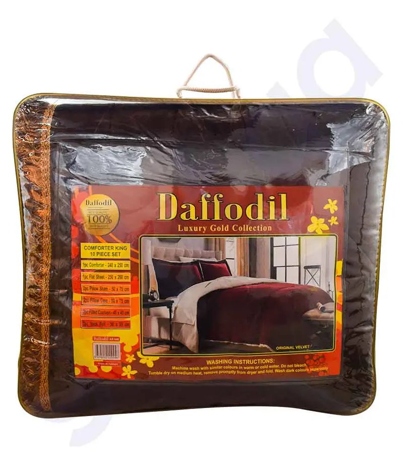 Daffodil Velvet Comforter 10Pc Set 1