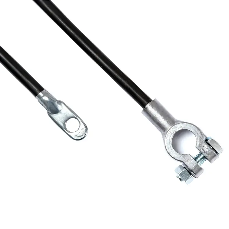 Deka 00784 10" Pure Copper Top Post Battery Cable , 4Awg, Black 1