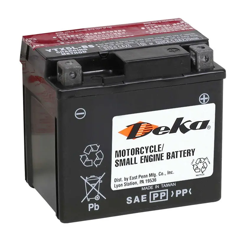 Deka Ytx5lbsfp Motorcycle Lead-Acid Battery (Group Size Btx5l-Bs) Core Fee Included! 1