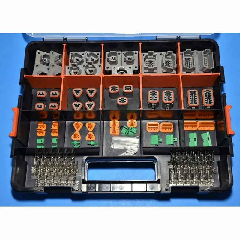 Deutsch 226 Pcs Dt Flange Connector Kit, 14-16Awg Open Barrel Contacts 1