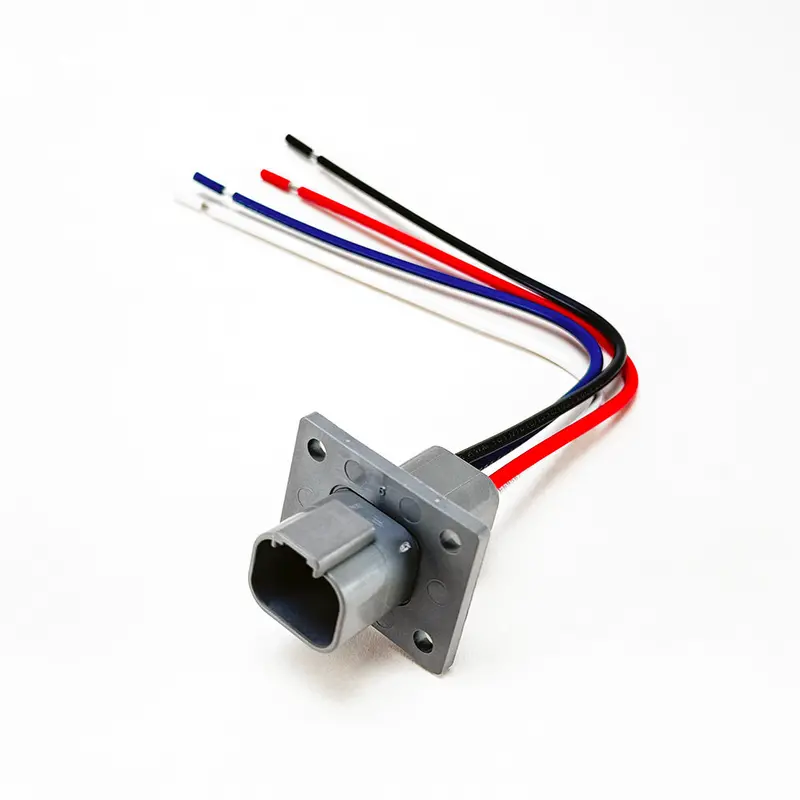 Deutsch Dt 4-Pin Flange Pigtail Male 10", 16Awg Boat Wires (Abyc, Nmma, Uscg Certified) 100% Made In Usa 1