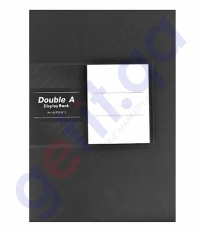 Double A - A4 Display Book 20 Pocket - Black 1