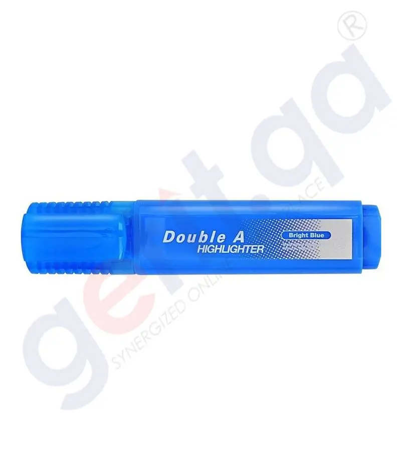 Double A Highlighter - Pack Of 10'S Bright Blue 1