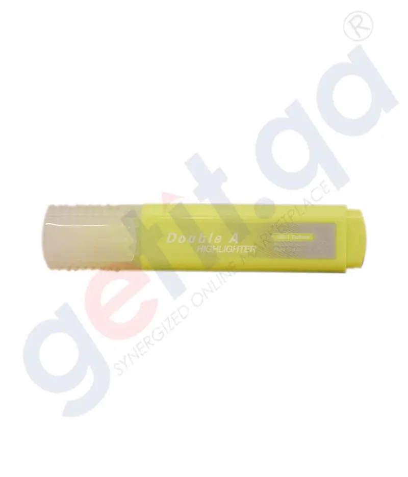 Double A Highlighter - Pack Of 10'S Bright Yellow 1