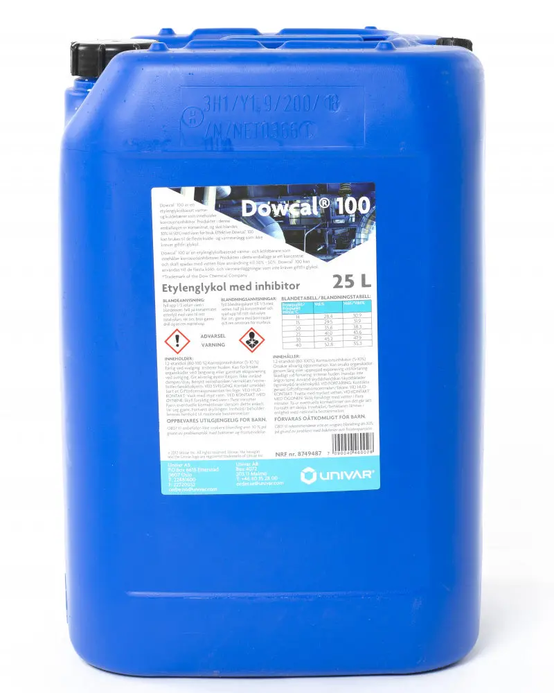 Dowcal 100E Etylenglykol 25L Varmeoverføringsvæske 30% Vol 1