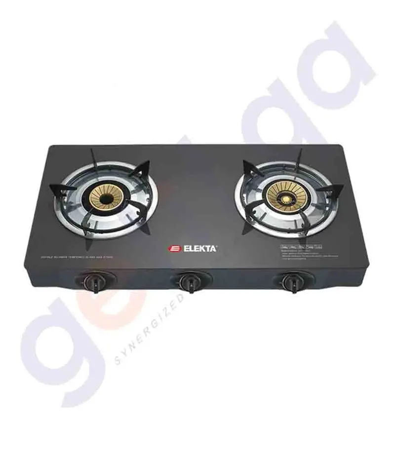 Elekta 2 Burner Table Glass Stove (Black) - Egc-207(Gb) 1