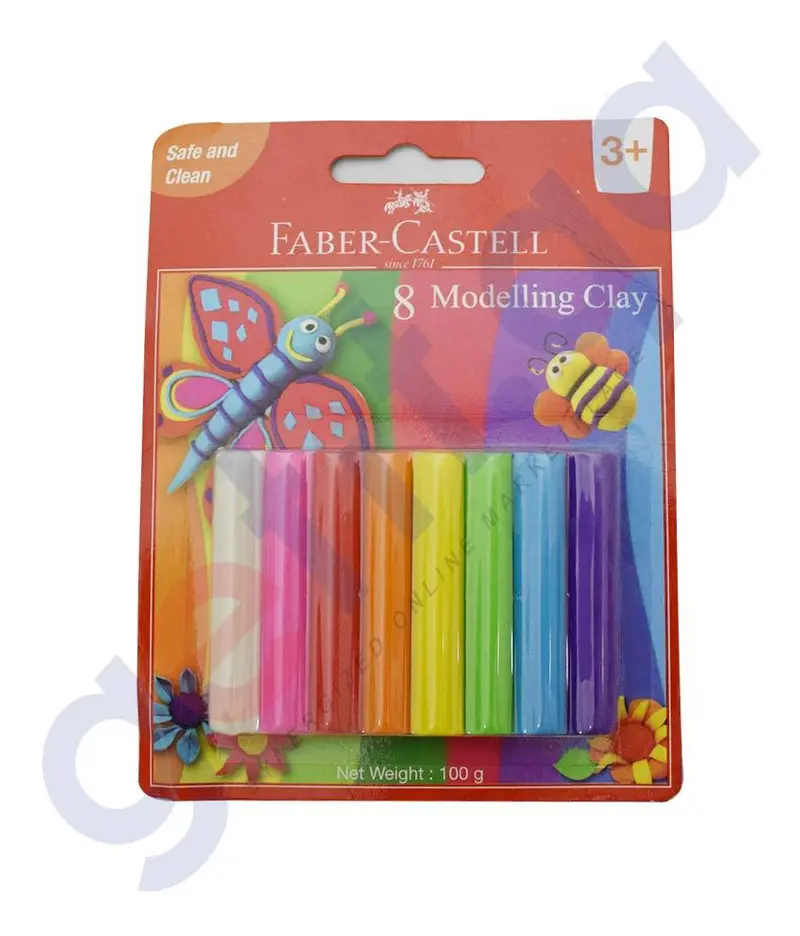 Faber Castell 8 Modelling Clay - 100Gm 1