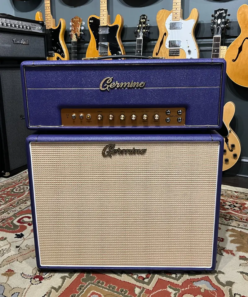 Germino Classic 45 Master Volume & Style Ii 2X12 Cabinet Purple Tolex 1