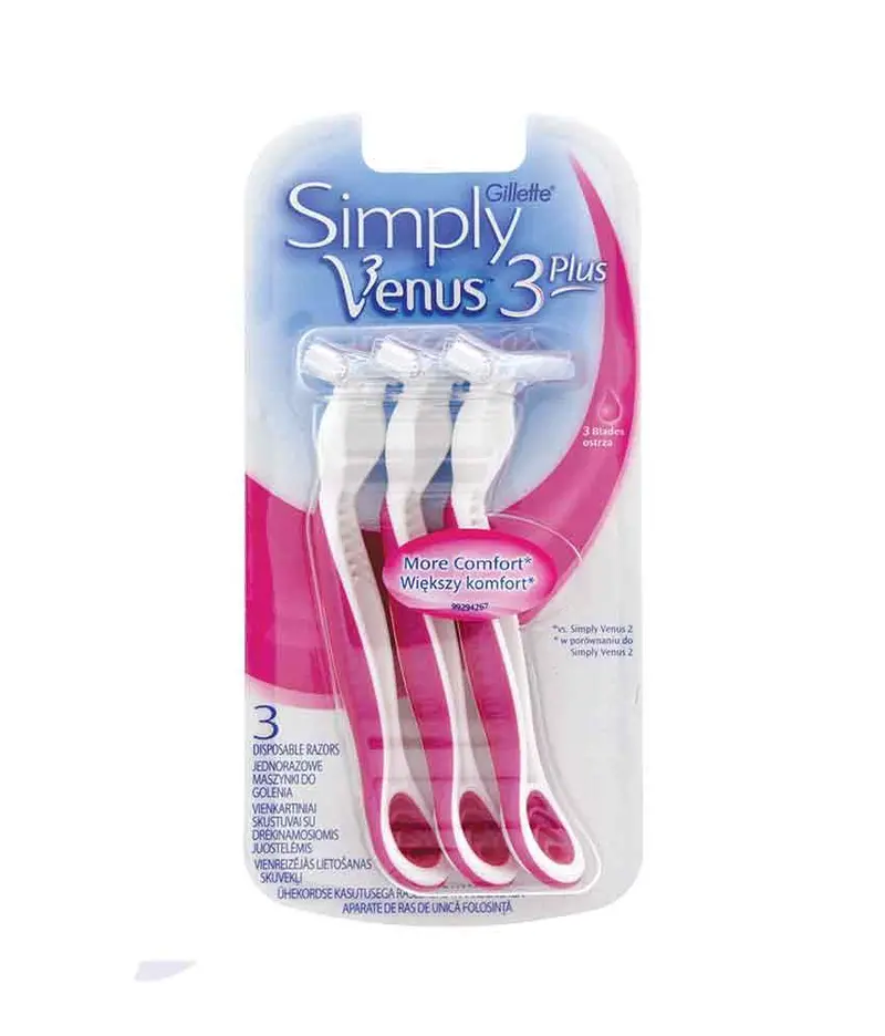 Gillette 3Pcs Simply Venus 3 Plus Razor 1