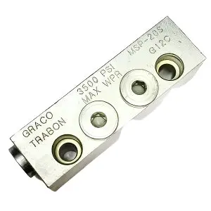 Graco 562714 Modular-Style Series Progressive Single Outlet Msp-20S Divider Valve Block Assembly 1