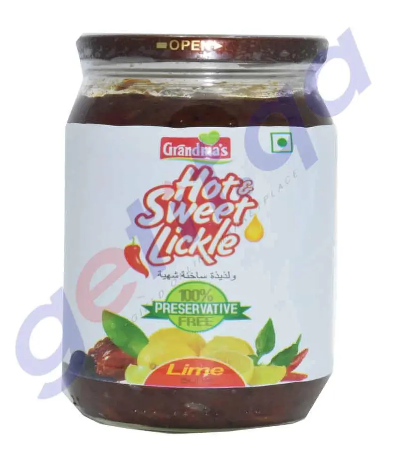 Grandmas Hot & Sweet Lickle Lime Pickle - 400Gm 1