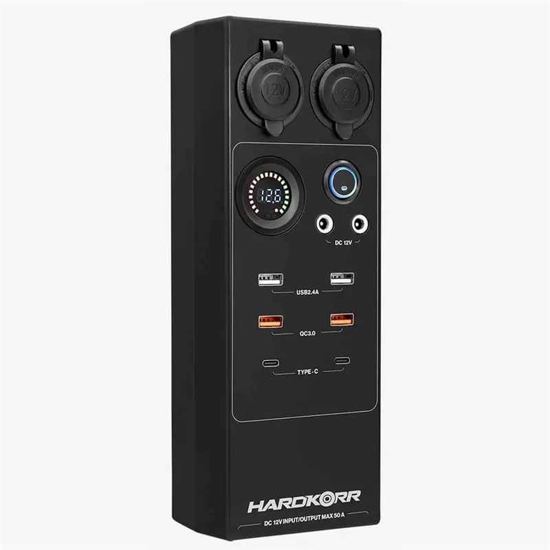 Hardkorr 12V Dc Large Power Distribution Box With 13 Outputs - Hkpdcboxlg 1