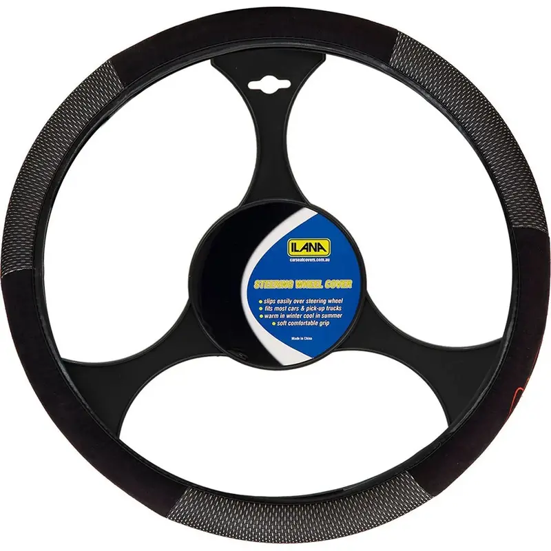 Ilana Steering Wheel Cover Nova Black - Novswcblk (Pickup Only) 1