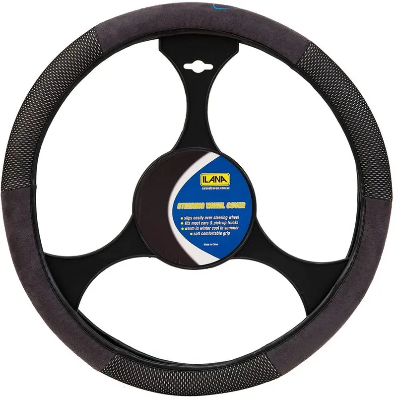 Ilana Steering Wheel Cover Nova Charcoal - Novswccha (Pickup Only) 1