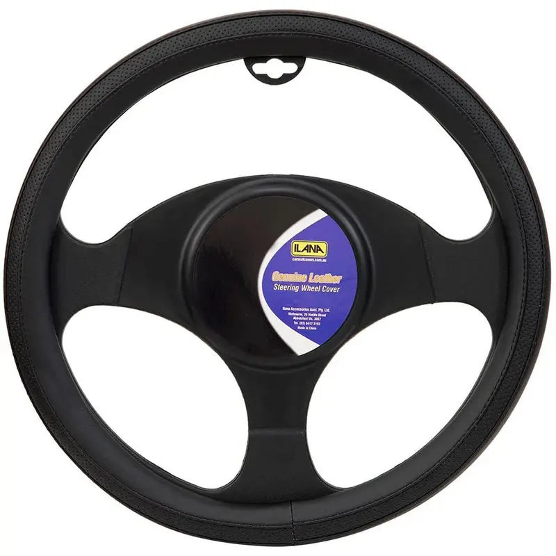Ilana Steering Wheel Cover Typical Leather Black - 22/Typlswcbla (Pickup Only) 1