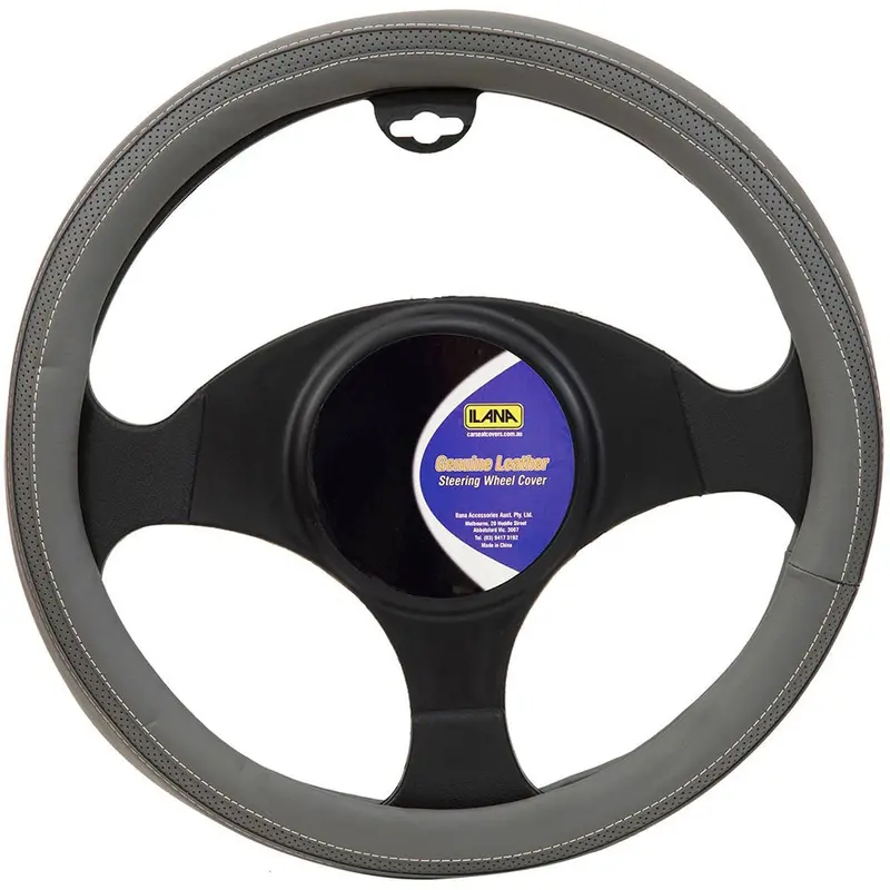 Ilana Steering Wheel Cover Typical Leather Grey - 22/Typlswcgre (Pickup Only) 1