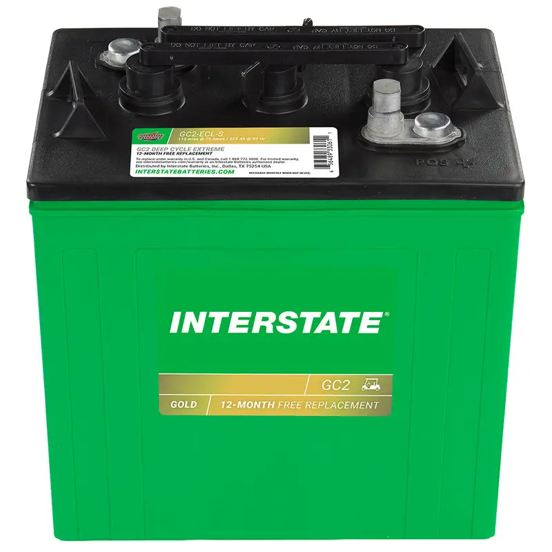 Interstate Gc2-Ecl-S 6 Volt Golf Car Battery (Group Gc2) Core Fee Included! 1