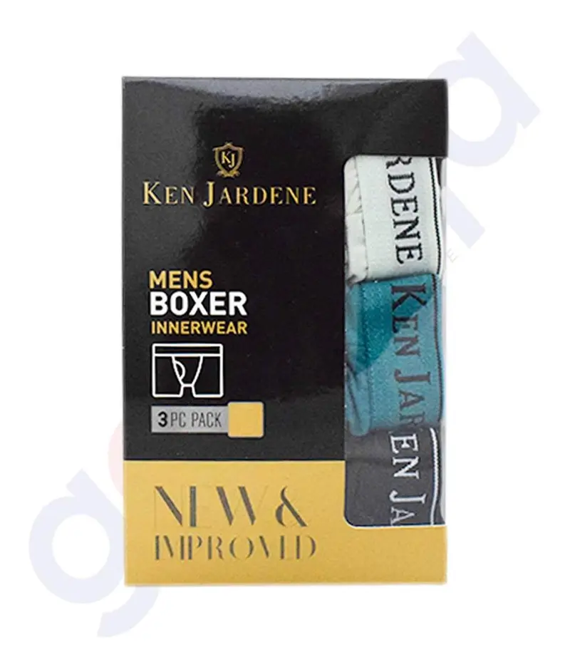 Ken Jardene New & Improved Mens Boxer Innerwear 3 Pcs Pack Kmb500d 1