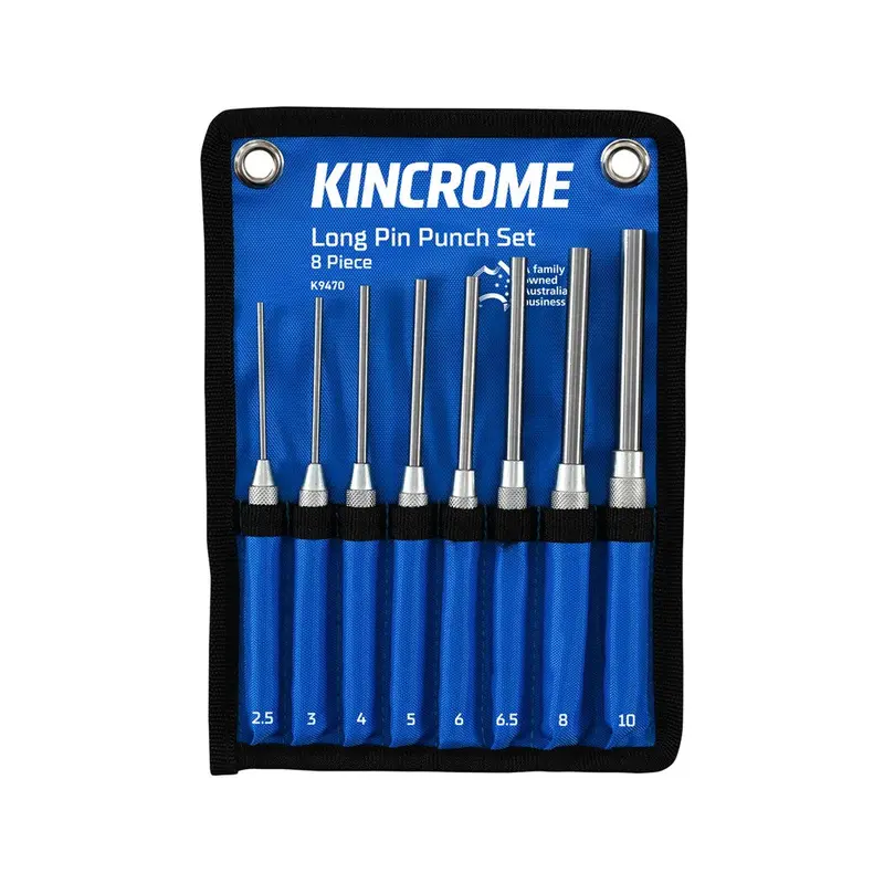 Kincrome 8 Piece Long Pin Punch Set With Carry Pouch - K9470 1