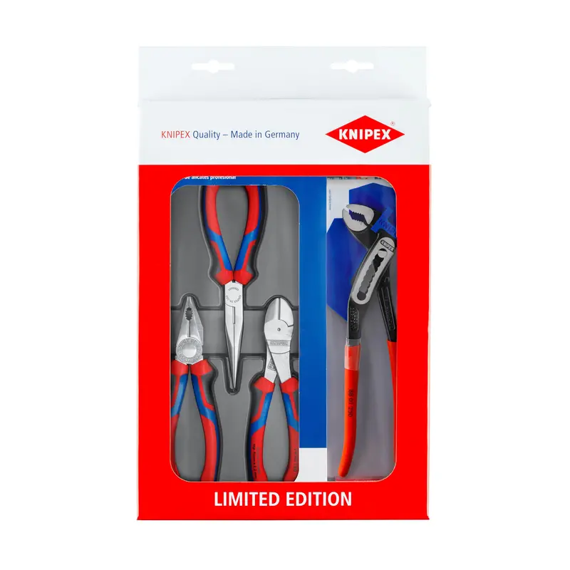 Knipex Chrome Plated Assembly Set - 3Pc 002011V01 With Bonus Alligator 8801250Sb - Kbp121 1
