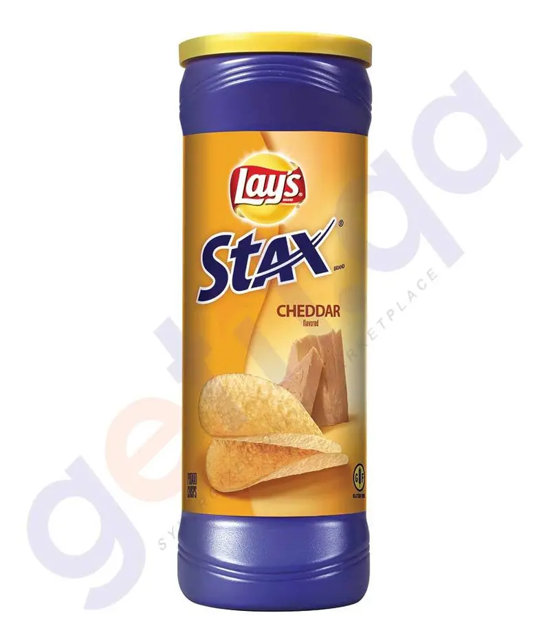 Lays Stax Potato Crisps Cheddar 5.5 Oz (155Gm) 1
