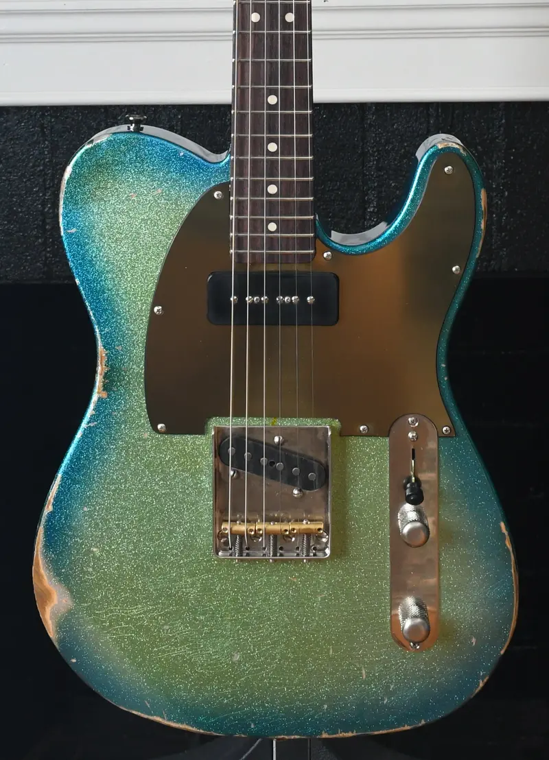 Lsl Instruments Bad Bone 190 Blue Green Sparkle Sparkle Heavy Aged "Atlantis" 1