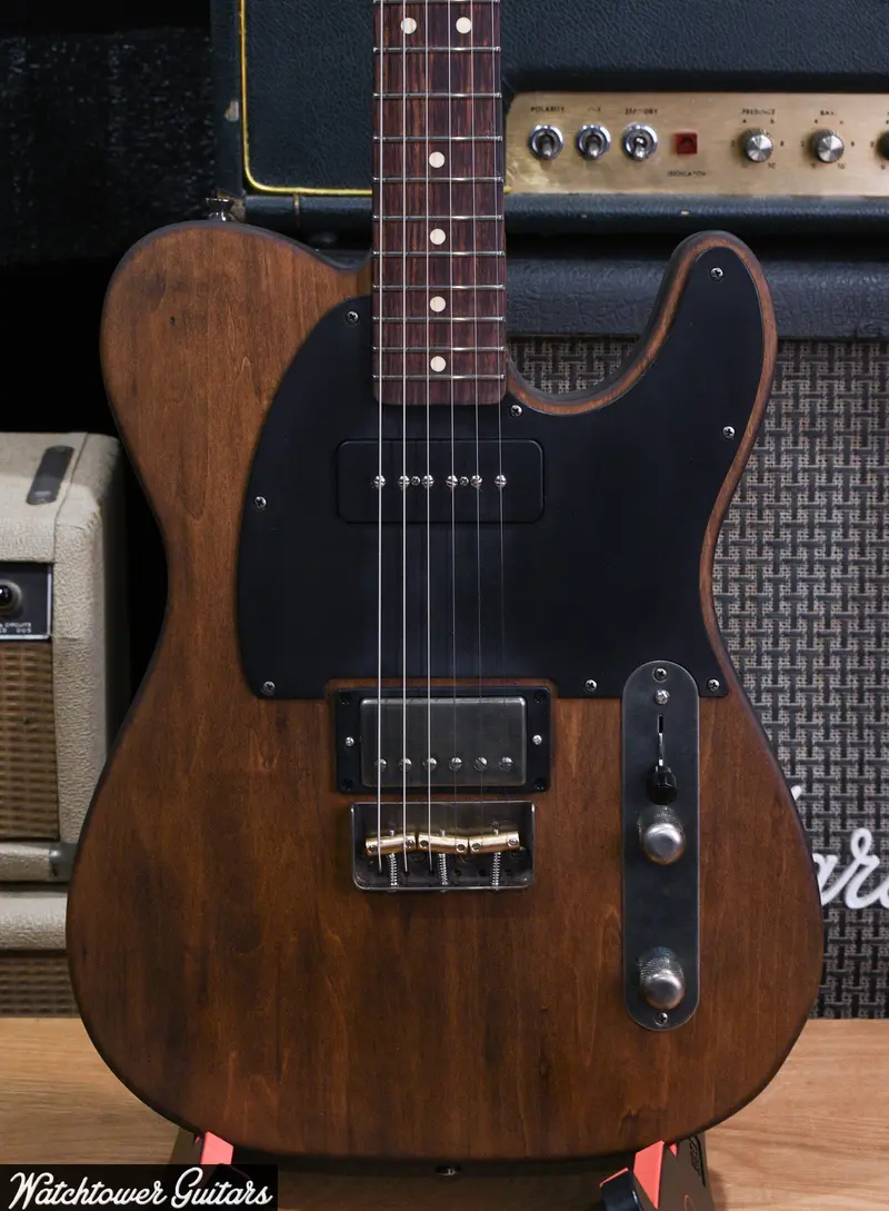 Lsl Instruments Bad Bone 290 Reclaimed Pine Oil Finish Med Aged "Caimen" 1
