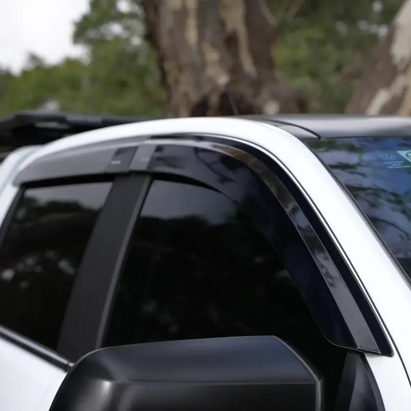 Maxpro Slimline Window Visors (Black) Nissan Navara 2017-2020 4 Door - F91n107 (Pickup Only) 1