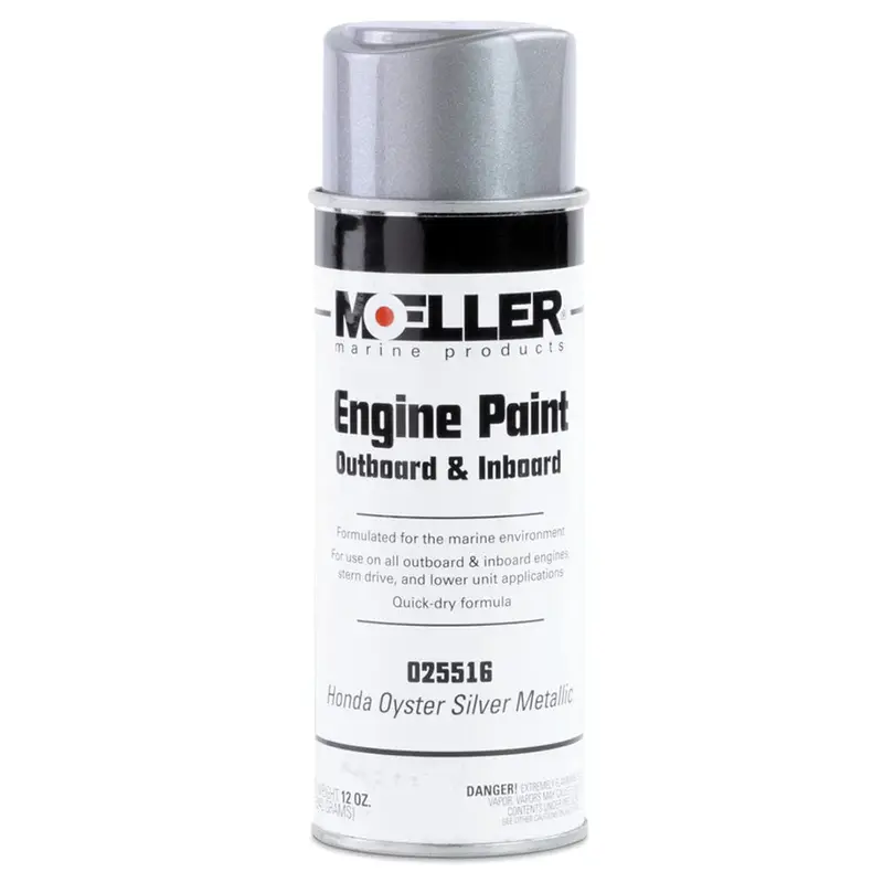 Moeller 025516 Ep Honda Marine Paint, Silver Metallic, 12Oz 1