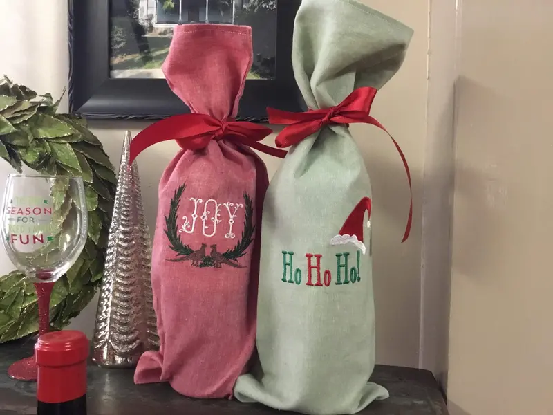 Monogrammed Wine Bag 1