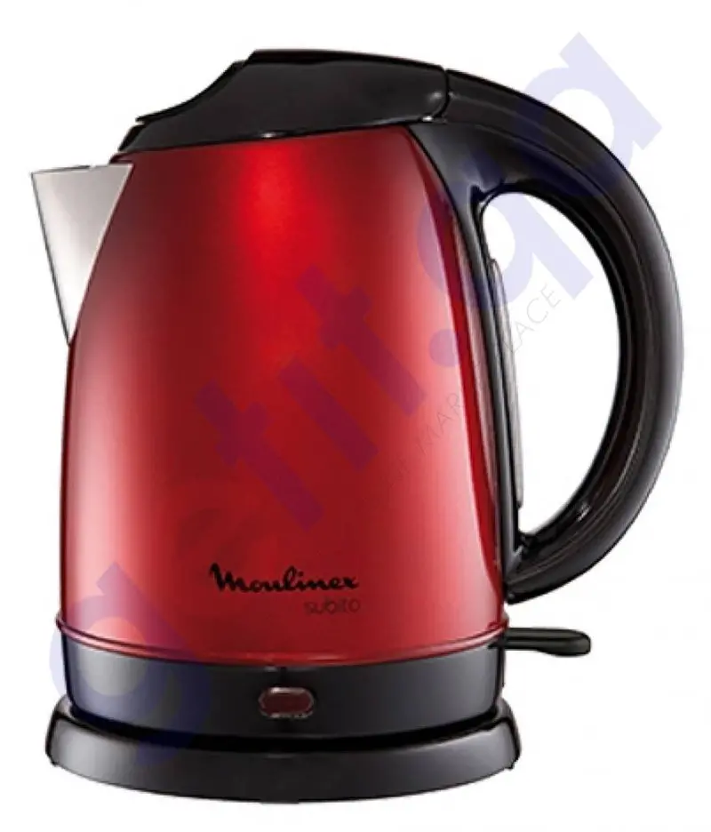 Moulinex Kettle Steel Red Colour 2200W 1.7Ltr By530527 1