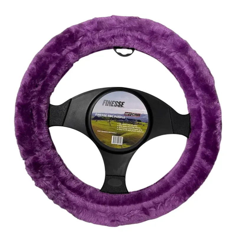 Mycar Finesse Steering Wheel Cover Purple - Swcfaux12 1