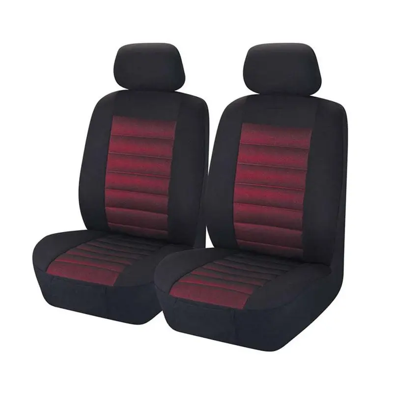 Mycar Opulence Size 30/35 Universal Fit Front Seat Covers With 12Mm Foam Lining - Red Accent - Opa3505 1