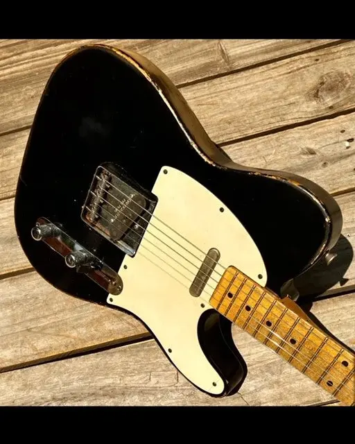 New Danocaster Single Cut Black Maple With Budz 1