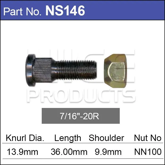 Nice Wheel Stud & Nut Set - Ns146 1