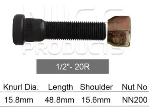 Nice Wheel Stud & Nut Set - Ns217 1