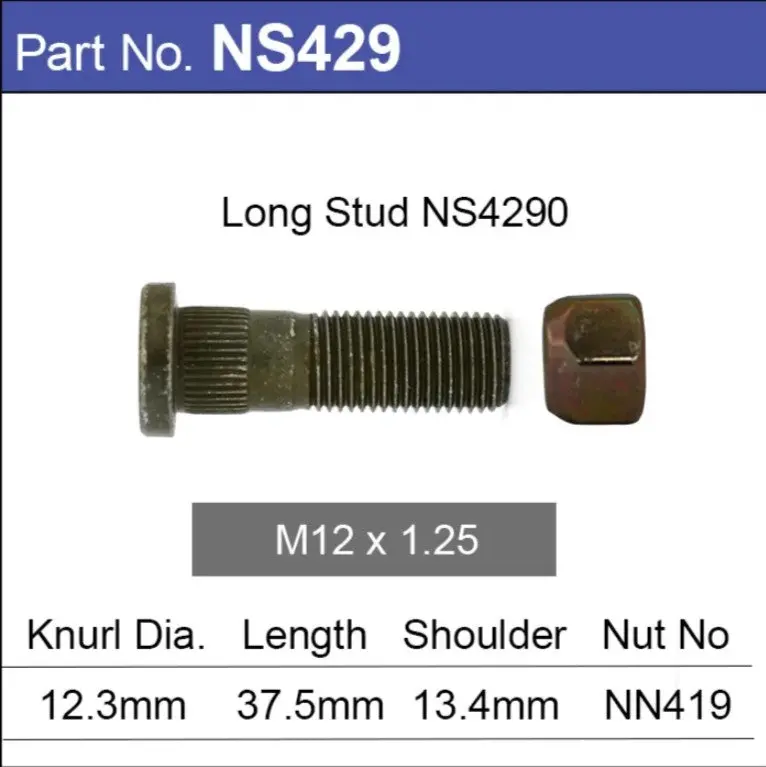 Nice Wheel Stud & Nut Set - Ns429 1