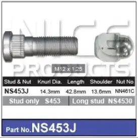 Nice Wheel Stud & Nut Set - Ns453j 1